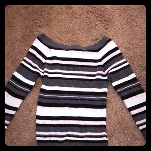 Off the shoulder stripped top